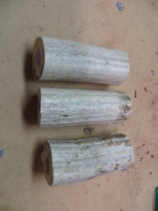 Antler ready to be made into handmade bullet pens